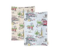 Tea Towels: 2 X Cath Kidston Billie Goes To Town Tea Towels, 100% Cotton