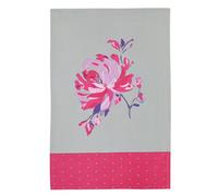 Tea Towels: 2 X Grey Flower Tea Towels, 100% Cotton