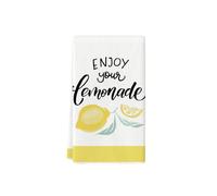 Tea Towels Lemon Yellow Leaves Kitchen Towel Microfibre Quick Dry Reusable Absorbent Dishcloths Guest Small Hand Towels for Bathroom Restaurant Decoration 1 Pieces (40x60 cm)