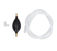 Tea Tray Drain Pipe Kit Premium Silicone Leakproof Hand Suction Ball Pump Copper Head Transparent Hose for Tea Table Down Water Drainage System 1.2cm Diameter Hose