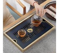 Tea Tray Household Water Storage Tea Tray Office Tea Tray, Indoor Dry Brewing Table Water Storage Drain Tray Small Tea Table Tea Tray Gongfu Tea Tray