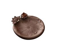 Tea Tray Mini Ceramic Tea Tray Purple Clay Tea Table Pot Tray Lotus Leaf Shaped Chinese Gongfu Tea Serving Tray w/Wwater Storage for Kungfu Tea Set Tea Plate