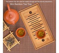 Tea Tray, Tea Trays for Serving Chinese Tea Set Gongfu Tea Set Kung Fu Tea Serving Tray Tea Table Box Set Mini Serving Tray Plate for Teahouse Home Office, 10.6x5.5x1.2in