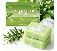Tea Tree Antifungal Soap Bar for Face & Body with Coconut Oil, 100g*2