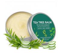 Tea Tree Balm for Dry Skin, Tea Tree Oil Cream with Aloe Vera & Rosemary Extract, Non-Greasy Soothing Moisturiser for Hands, Feet, Elbows & Knees, Natural Nourishing Formula Foot Cream,Travel Size 60g