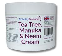 Tea Tree, Manuka & Neem Cream 350ml - Antibacterial, Anti-fungal, Antiseptic, Anti-Itch, Dry, Chapped & Cracked Skin, Eczema, Psoriasis, Jock Itch, Fungal infections. Fast Effective Relief