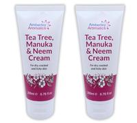 Tea Tree, Manuka & Neem Cream Two Pack (200ml) -Antibacterial, Anti-fungal, Antiseptic, Anti-Itch, Dry, Chapped & Cracked Skin, Eczema, Psoriasis, Jock Itch, Fungal infections. Fast Effective Relief