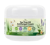 Tea Tree Oil Antifungal Cream: Natural Treatment for Athlete's Foot, Jock Itch, Ringworm, Eczema, and Tinea Versicolor, Soothing & Hydrating Formula, 100g