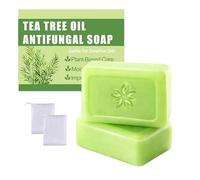 Tea Tree Oil Antifungal Soap，Natural organic handmade cold soap, universal facial and body bath soap, soothing and moisturizing formula, gentle cleansing, protecting healthy skin（2PCS）