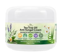 Tea Tree Oil Cream for Fungal-Prone Skin - Suitable for Athlete’s Foot, Jock Itch, Ringworm, Tinea Versicolor & Seborrheic Dermatitis, Hydrating Formula with Aloe Vera, Lavender & Chamomile, 100g