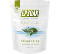 Tea Tree Oil Foot Soak with Epsoak Epsom Salt - 2 POUND (32oz) VALUE BAG - Fight Bacteria, Nail Fungus, Athlete's Foot & Unpleasant Foot Odor; Soften rough calluses & Soothe Tired, Achy Feet