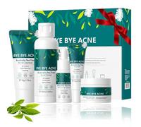 Tea Tree Oil For Skin, Tea Tree Acne Skin Care Sets & Kits, Teen Skincare Set With Cleanser,Toner,Serum,Cream,Gelfor oily skin to Assist in Managing Excess Oil & Promoting a Refined Complexion 5Pcs