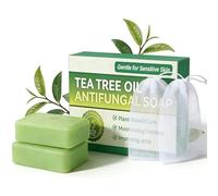 Tea Tree Oil Natural Soap Bar, 2-Pack Tea Tree Soap For Back Acne, Face & Body Soap For Gentle Cleansing, Exfoliating, Oil Balancing & Fresh Skin - Jock Itch & Folliculitis Care