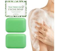 Tea Tree Oil Soap, 2X100G Natural Tea Trees Bar Soaps for Body Face, Moisturizing Teas Trees Oil Soaps for Women Men, Handmade Teas Tree Body Wash Soap Bar, for All Skin Types