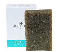 Tea Tree Oil Soap Anti-Fungal Antibacterial for Sweat Rash Ring worm Body Odour Yeast Exfoliating Natural Cleanser Acne Athletes Foot Healthy Feet Skin Nails Marble Hill Health Scrub Bar 100g