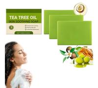 Tea Tree Oil Soap Bar, Mens Bar Soap, Hydrating Cleanser For A Calming Skin Feel, Body Soap Bar With Tea Tree & Coconut Oil, Daily Deep Cleans & Exfoliates For Face & Body (3)
