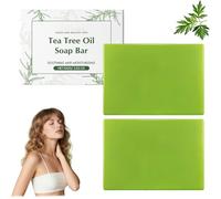 Tea Tree Oil Soap Bar,Tea Tree Face Wash,Hydrating Body Wash,Daily Deep Cleansing,Purification&Odor Management,While Locking in Moisture and Keeping Skin Fresh,Natural Organic Bar Soap (2PCS)