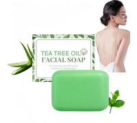 Tea Tree Oil Soap Bar,Tea Tree Oil Facial Soap,Natural Antifungal So/ap for Face & Body Wash,O/il Control & Refreshing,Removes Sweat and Odor,Relieve Skin Problems,Suitable for Sensitive Skin
