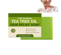 Tea Tree Oil Soap Bar With Coconut Oil For Body & Face - Refreshing Soap With Olive Essential O/il, Gentle Herbal Cleansing Bar For Refreshing & Odor Control With Coconut O/il Relief Soap Bar (1 PCS)