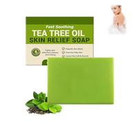 Tea Tree Oil Soap, Gentle Exfoliating Bar Soap, Cleans Pores, Purifying Body Bar With Tea Tree & Coconut Oil, Soothing Hydrating Body Wash for Clear Healthy Skin Men & Women (1PCS)