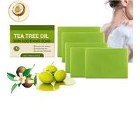 Tea Tree Oil Soap-Plant-Based Formulation For Face & Body, Tea Tree Bar For Foot & Body Odor Control, Suitable As Mens Soaps Bar, Hand Cleansing Soap Bars, Travel For Men & Women (5)