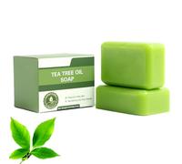 Tea Tree Oil Soap, Tea Tree Oil Relief Soap Bar, Purifying Body Soap Bar, Deep Pore Cleansing, Relief for Foot Discomfort Skin Irritations, Gentle Exfoliating Bar, Suitable for Men Women (2PCS)