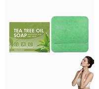 Tea Tree Oil Soothing Bath Soap, for Face Body Hands, Gentle Exfoliating Bar Soap, Oil Controlling Cleansing Soap, Deep Cleansing Botanical Bar Soap, Universal Facial and Body Bath Soap. (2PCS)