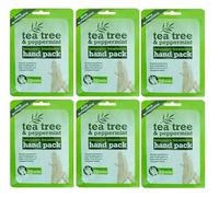 Tea Tree & Peppermint Deep Moisturising Hand Mask Gloves 6-Pack - for Dry, Cracked, Chapped Hands Repair and Intensive Hydration Treatment + AG Total Health Wrist Key Lanyard