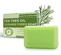 Tea Tree Soap Bar, Body Soap, Tea Tree Body Wash for Face & Body, Deep Cleansing Skin, Quick Lather, Plant-Inspired Formula (1PC)