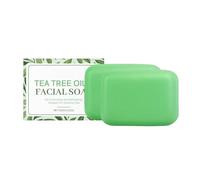 Tea Tree Soap Bar,Loravey Tea Tree Oil Soap Natural Soap Bar for Face & Body Wash, Teas Trees Oil Soap Handmade Solid Cleanser with Anti Fungal Properties for Body Acne Athlete's Foot Folliculitis (2)
