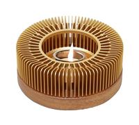 Tea Warmer | Champagne Gold Luxury Coffee Mug Warmer for Desk | Home Decoration, Beverage Warmer for Coffee Tea Milk, Solid Wood Base