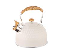 Tea Whistling Kettle - Stovetops Coffee Pot, Steel Water Boiler | 2.5 Liter Large Capacity Teapot, Durablle Heat Resistant Handle, Boiler for Electric Induction Kitchen Home Outdoor Camping Hotel Use