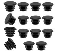Teaaha 15 Pcs Plastic Handlebar Bar End Plugs Plugs Bicycle Bar End Caps for Road, Mountain Bikes, Universal Fit for Most Bicycle Handlebars
