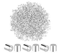 Teaaha 2000 PCS Crimp Beads for Jewelry Making, 2mm Silver Tube Beads Column Stoppers, for Earring Necklace Pendant DIY Gift Making