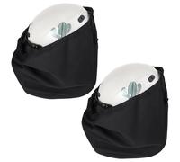 Teaaha 2PCS Helmet Bag Microfiber Ski Hood Storage Bags with Drawstring Locking, Folding Large Storage Helmet Organization Backpack Lightweight for Motorcycle Bicycle Bike Riding Travel Racing(Black)