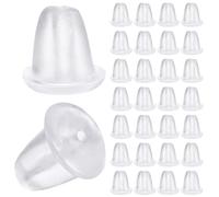 Teaaha 400PCS Silicone Earring Backs Replacement, Soft Clear Earrings Back Rubber Earring Back Safety Backs Bullet Clutch Stoppers Kits for Fish Hook Earrings Studs Hoops