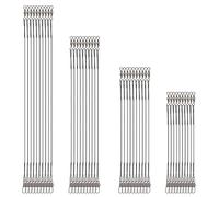 Teaaha 40PCS Wire Traces Pike Fishing, Fishing Leaders with Swivels Black 4 Sizes Fish Line Steel Wire with Swivel Buckles Fishing Line for Lures Bait Rig Hooks Fishing(5.9/7.8/9.8/11.8in)