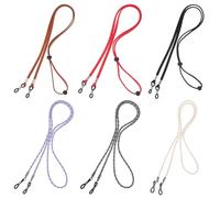 Teaaha 6 PCS Premium Glasses Strap 70cm Imitation Suede Glasses Chain for Women Men Kids, Dark Colors Sunglasses Strap Spectacles Cord Holder Lanyard String Around Neck(6 Colors)