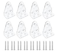 Teaaha 8PCS Mini Blind Brackets, Replacements Blinds Hold Down Brackets Clear Plastic Blinds Bottom Bracket Rail Hold Clips for Horizontal Blinds Shades Windows Doors Shades