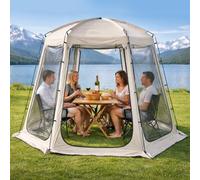 Teabelle Pop up Bubble Tent, 4-6 Person Gazebo Screen House Room, Waterproof Outdoor Tent with Floor Mat & Top Cover, Garden Dome Igloo Camping Shelter for Patio, Backyard