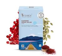 Teabox Kashmiri Kesar Gulab Masala Chai 250 Grams | From The Everlasting Beauty Of The Kashmir Valley | Tea Mixed With The World's Rarest Saffron & Light Scented Roses