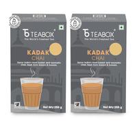 Teabox Premium Fresh Kadak Chai Vacuum Sealed Pack for Freshness from the Estates of Assam & Dooars | Strong and High Quality Chai Black Tea 250g (Pack of 2)