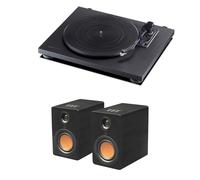 Teac TN-180BT-A3 Bluetooth Turntable with Mitchell Acoustics uStream One (MK1) Active Speakers HiFi Package Black