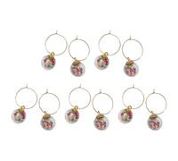 [TEACH] 10 Pieces Wine Cocktail Champagne Tasting Party Wine Glass Charm Ring Goblet Drink Marker Label