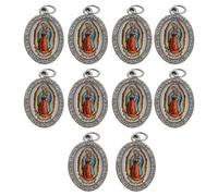 [TEACH] 10pcs Oval Figure Metal Rhinestone Choker Necklace Pendant Charm Keychain Jewelry Making, Free Size