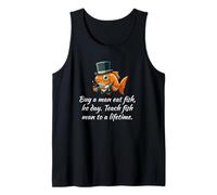 Teach a Man to Fish Meme Troll - Funny Fish Gentleman Tank Top