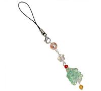 [TEACH] Handmade Phone Lanyard Fashion Beads Keychain Christmas Tree Phone Chain Christmas Phone Charm Perfect for Daily Use, green, normal