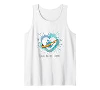 Teach Inspire Grow Heart Pencil Teacher School Tank Top