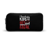 Teach Kids to Hit and Steal Baseball Pencil Case Pen Box Stationery Bag Makeup Organizer Multifunctional Pouch Holder