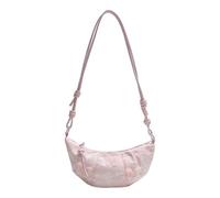 [Teach ] Lace Crossbody Bag Unique Dumpling Inspirational Structure Soft Lightweight Shoulder Bag Satchel Wallet Everyday Sleek Oriental Design Bag, a